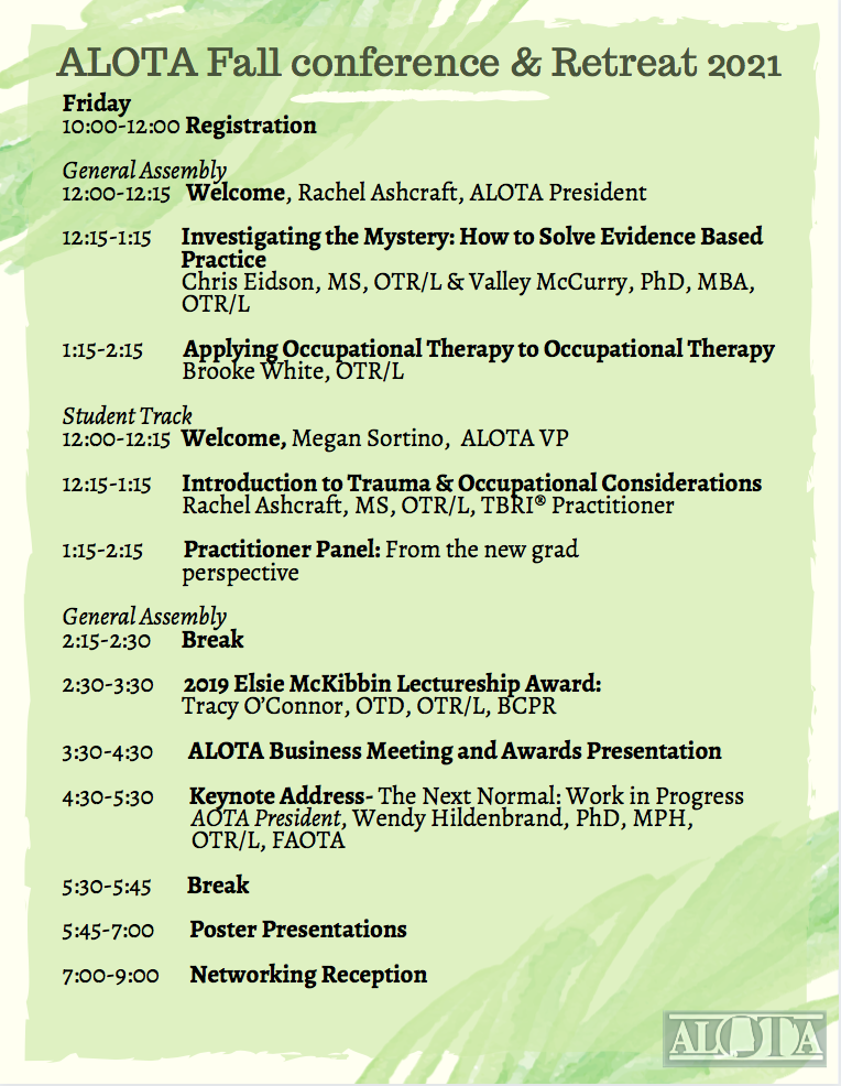 2021 ALOTA Fall Conference Agenda